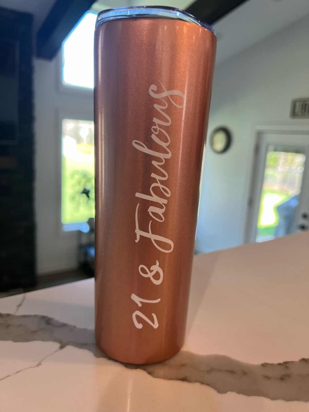 21 & Fabulous Rose Gold Stainless Tumbler